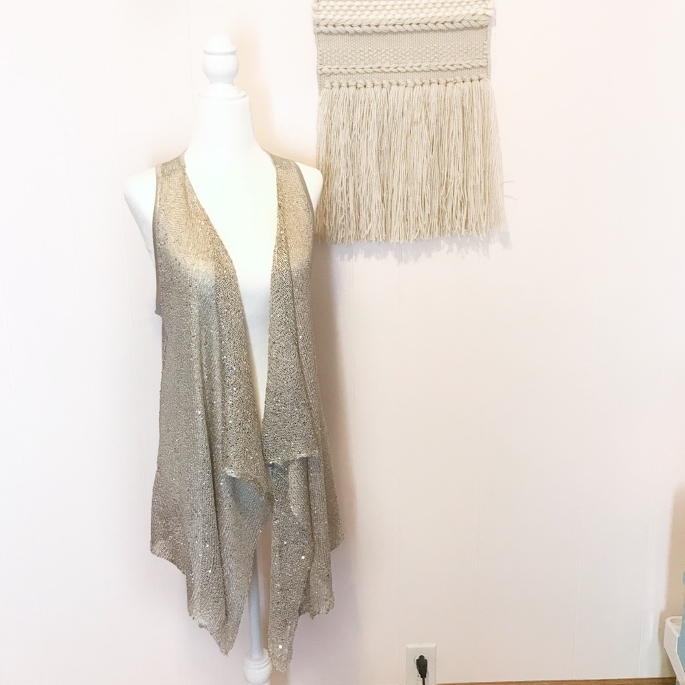 Soft Surroundings NWT Sparkle Open Vest